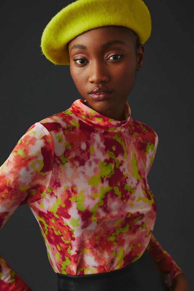 By Anthropologie Mesh Turtleneck Top #2
