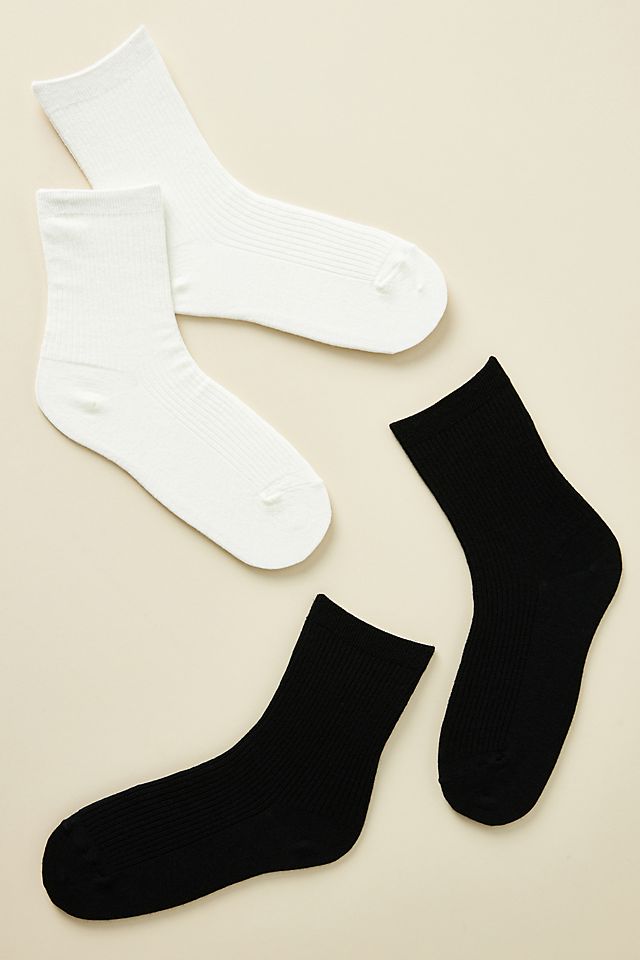Set of Two Ribbed Socks | Anthropologie