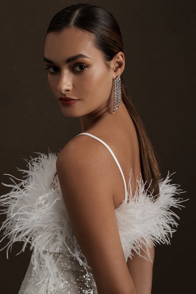 Audrey Adele Adelaide Feather & Sequin Mini Dress #2