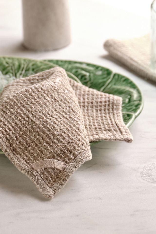 Linen Waffle Dishcloth – Linen Home Studio