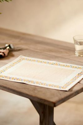 Soil to Studio Placemat, Sunny Floral Border