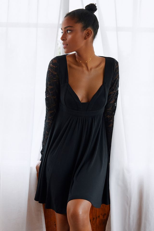 By Anthropologie Lace Slip Night Dress