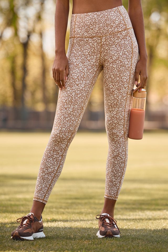 ANTHROPOLOGIE Varley Luna Snake Print Legging Sharon Cropped