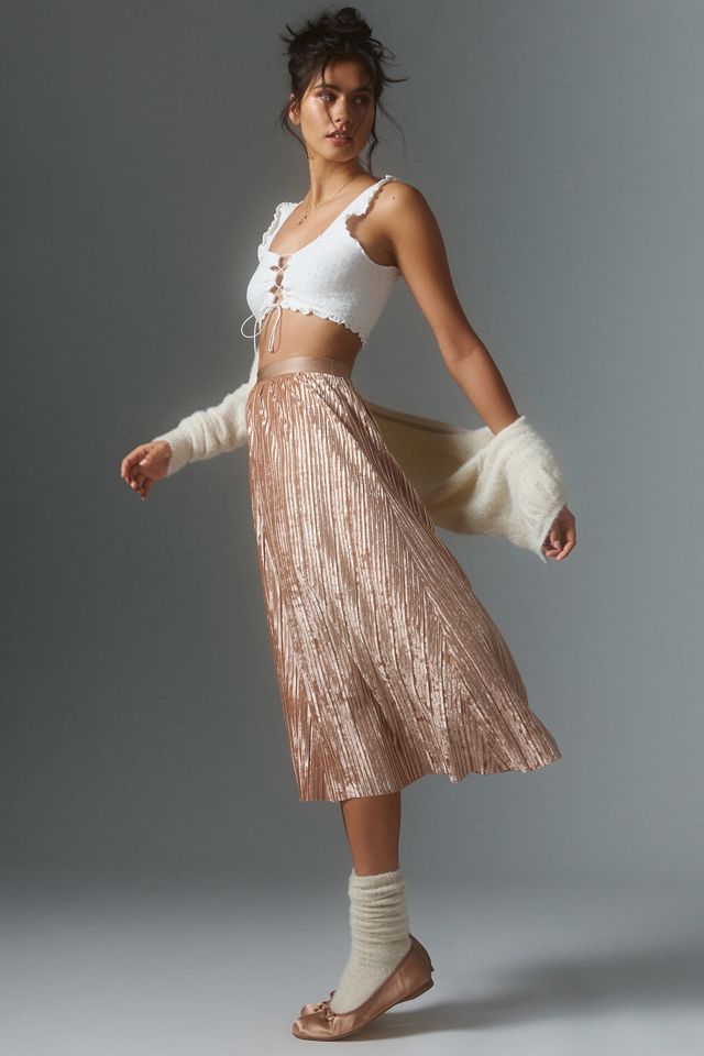 Beyond Yoga Uptown Velvet Skirt | Anthropologie