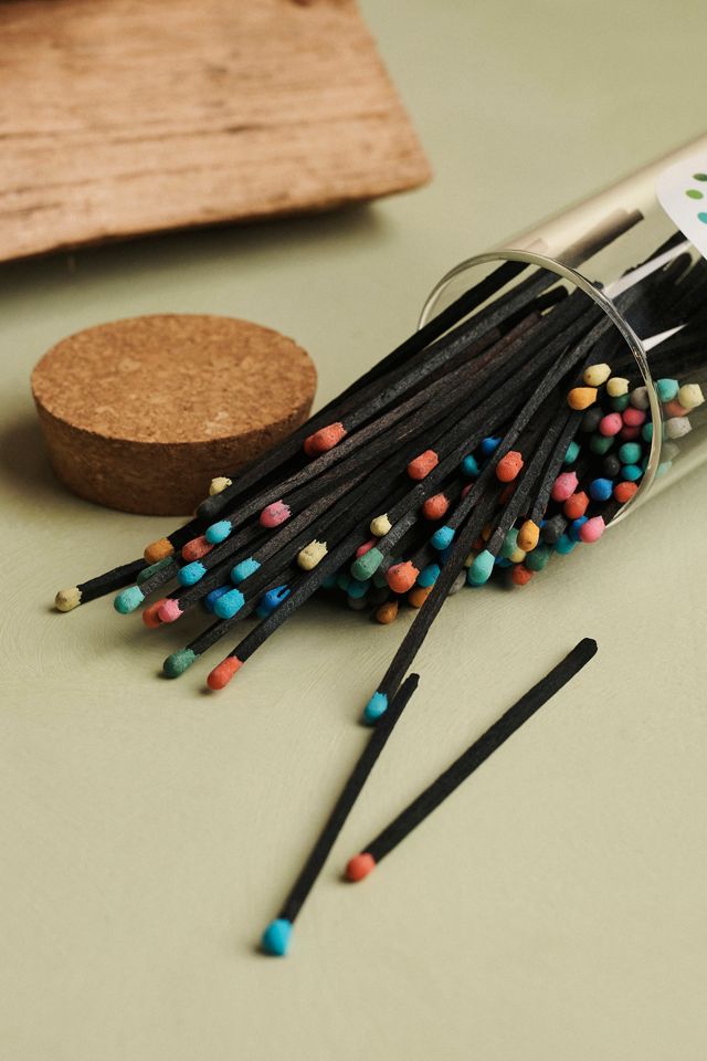 Colorful Matches in Glass + Cork Tube #3