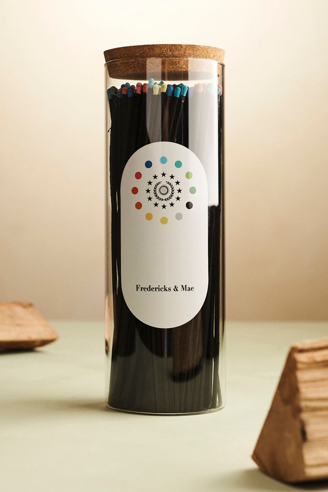 Colorful Matches in Glass + Cork Tube #1