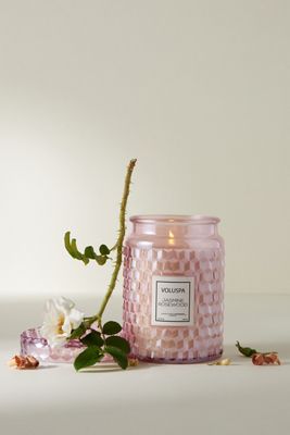 Voluspa Roses Embossed Jar Candle