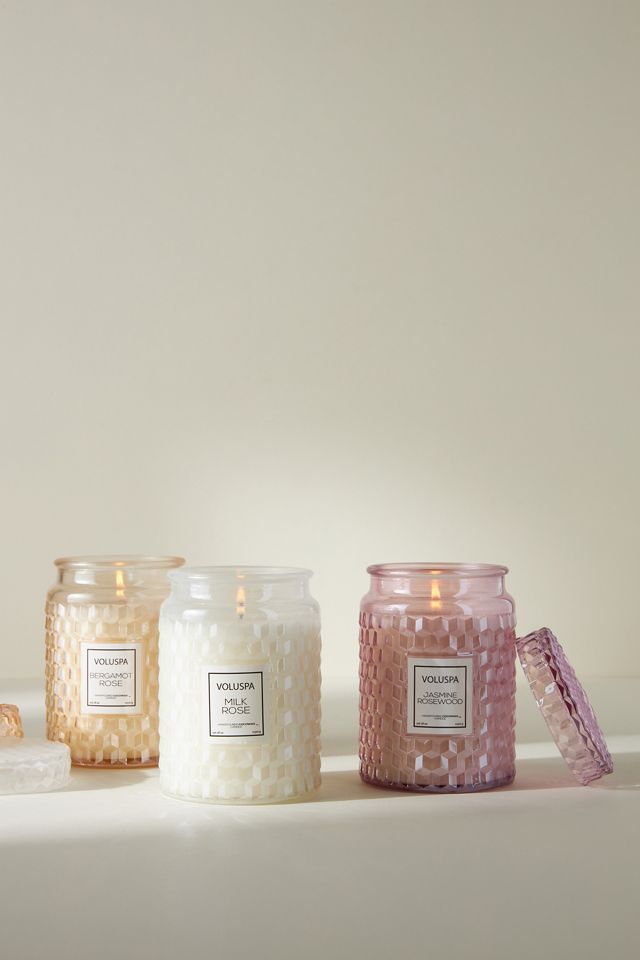 Voluspa Roses Embossed Jar Candle #1