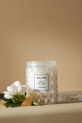 Voluspa Roses Petite Embossed Jar Candle