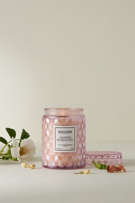 Voluspa Roses Petite Embossed Jar Candle