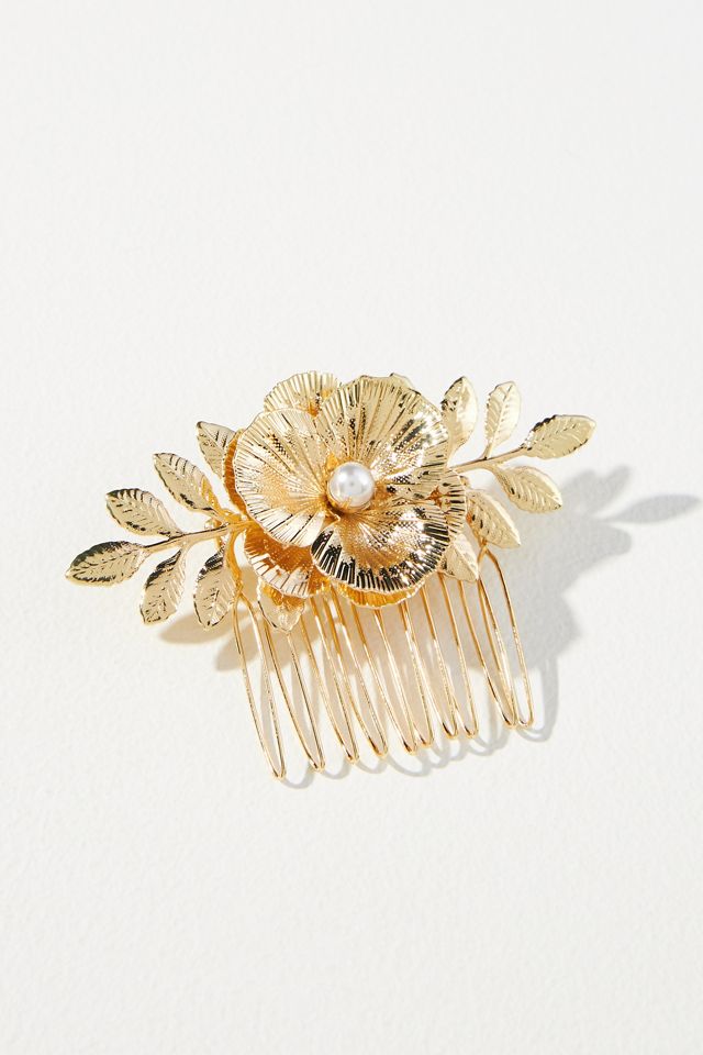 Floral Hair Comb Anthropologie
