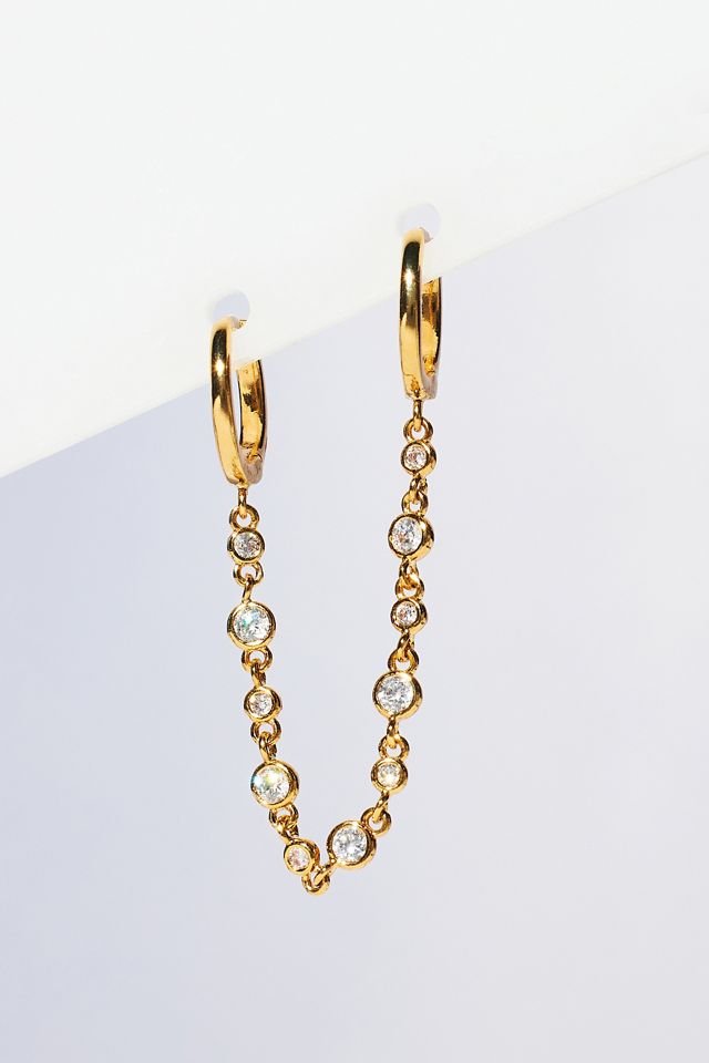 Single Crystal Chain Earring Anthropologie