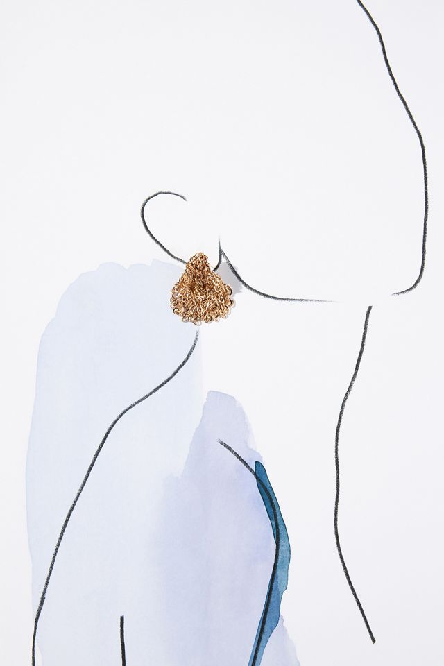 Chain Mesh Earrings #2