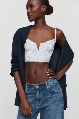 Pailletten-Bralette