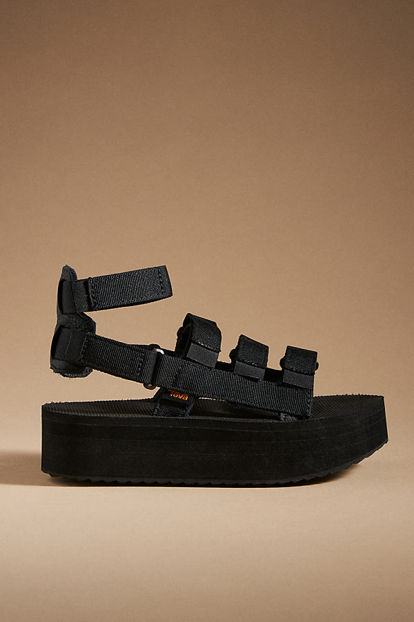 Shop Teva Mevia Flatform Sandals In Black