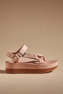 Shop Teva Flatform Universal Sandals In White
