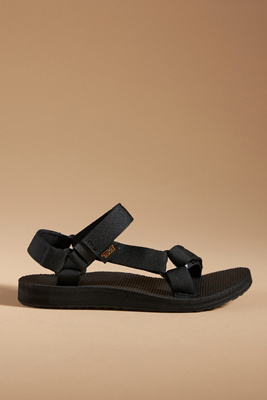 Teva Original Universe Slim Recycled-polyester Sandals In Black