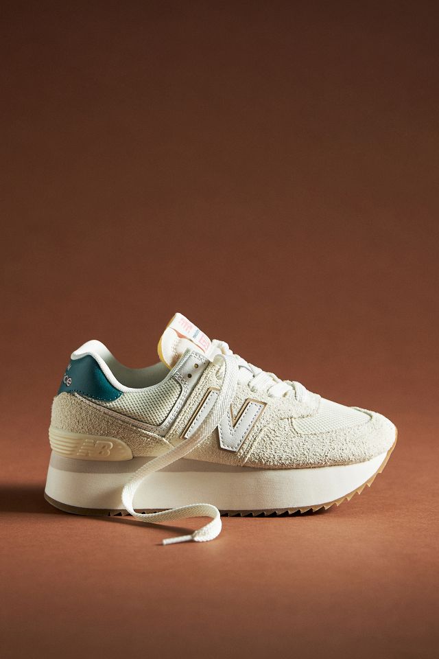 Anthropologie New Balance Silver 574 Sneakers