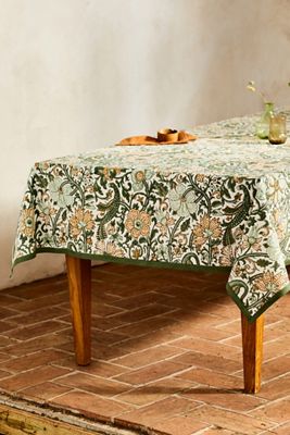 Peacock Floral Tablecloth