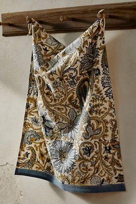 Peacock Floral Dish Towel