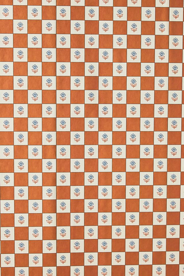 Ottoline Tulip Checks Wallpaper #1