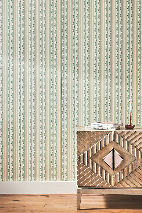 Ottoline Bloomsbury Stripes Wallpaper In Green