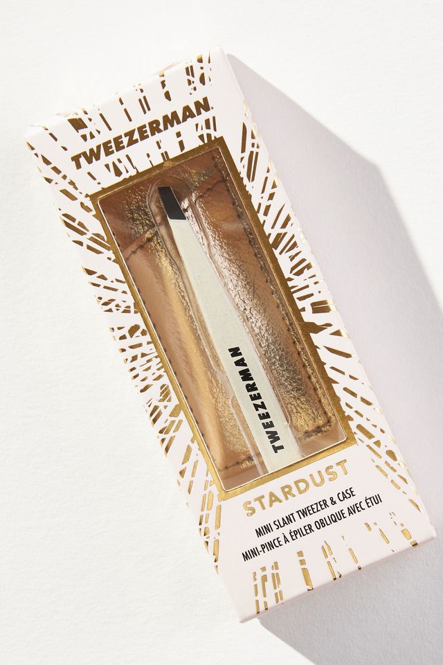 Tweezerman Stardust Mini Slant Tweezer with Case Anthropologie