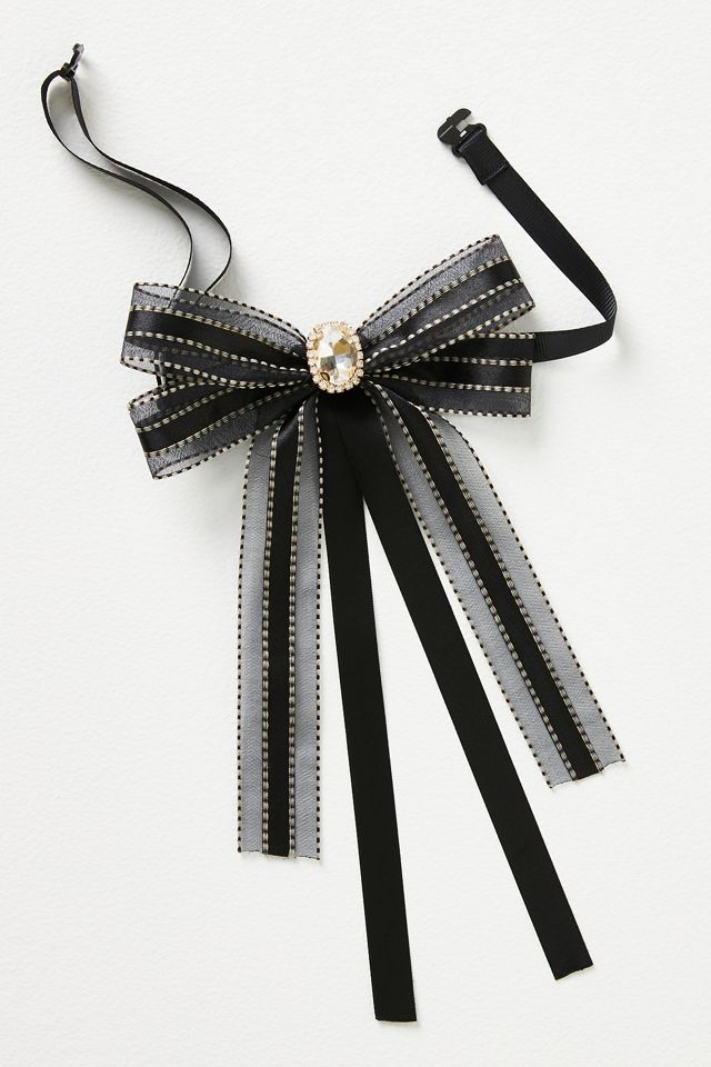 Rhinestone Tulle Neck Bow #2