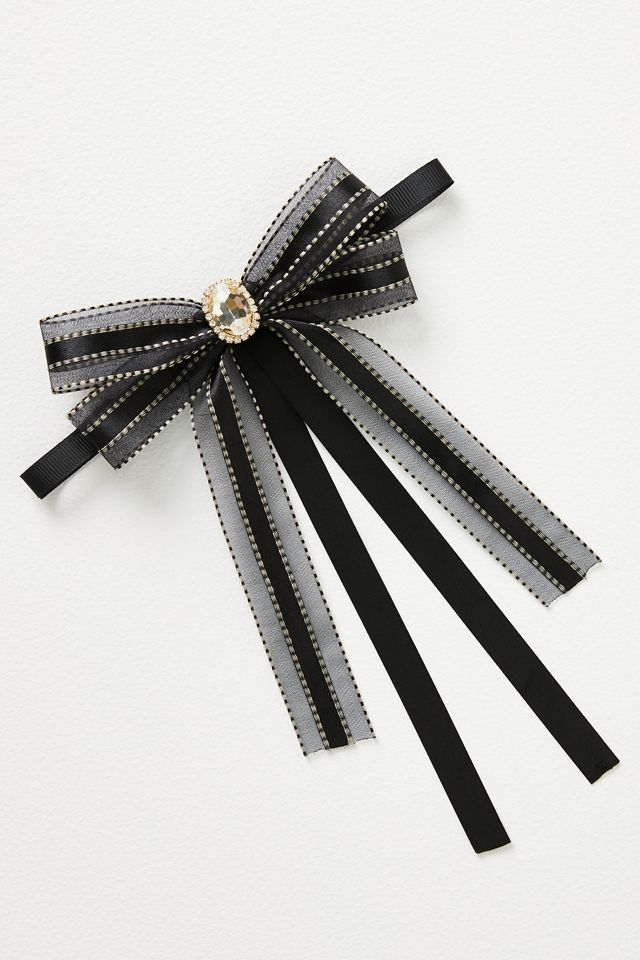 Rhinestone Tulle Neck Bow #1