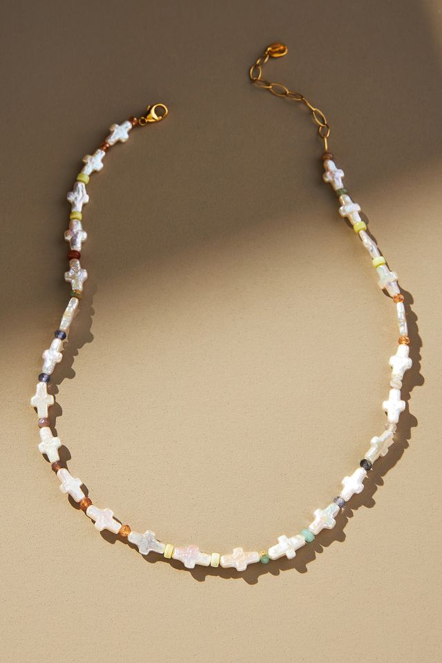 Chan Luu 18k Gold Beaded Pearl Necklace | Anthropologie