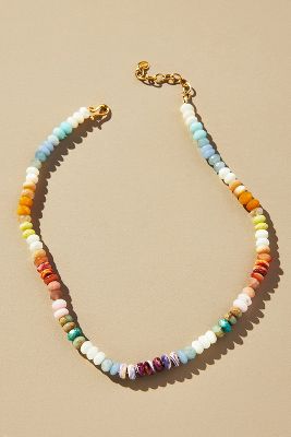 Chan Luu 18k Gold Multicolor Beaded Necklace | Anthropologie