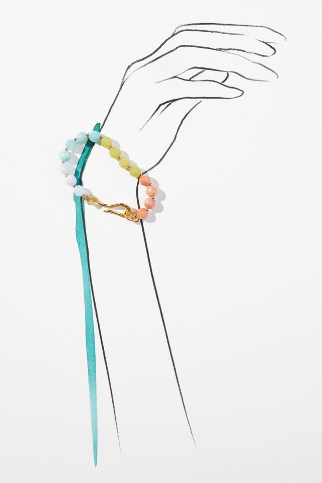 Chan Luu 18k Gold Ombré Beaded Bracelet #3
