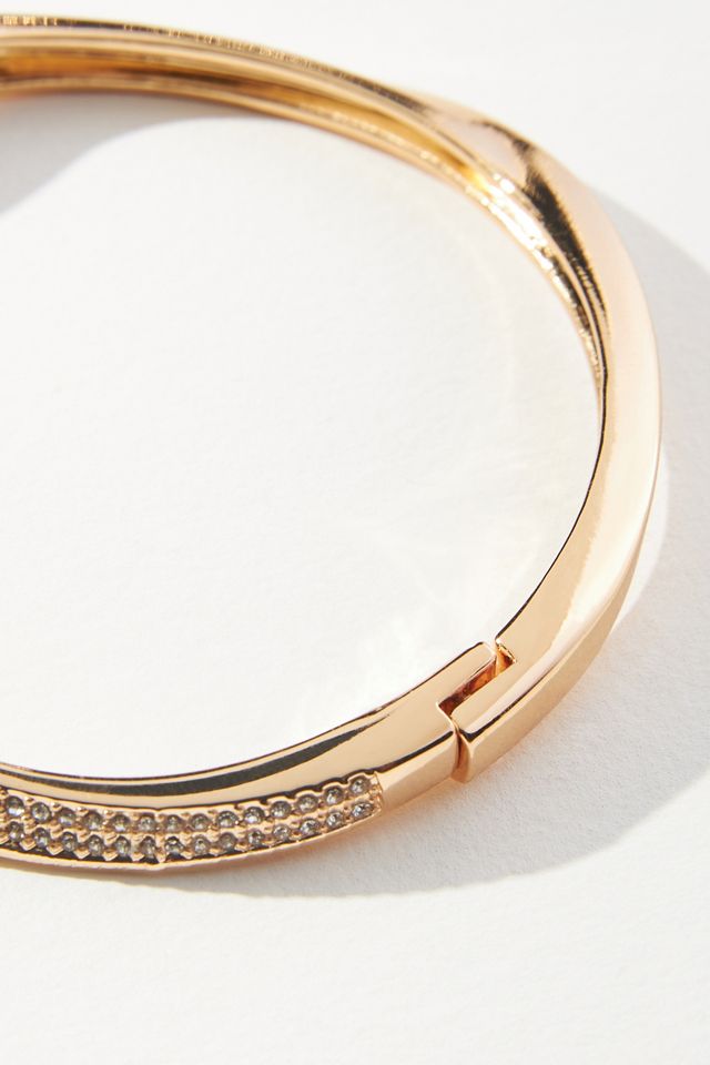 Small Pavé Wave Bangle Bracelet #1
