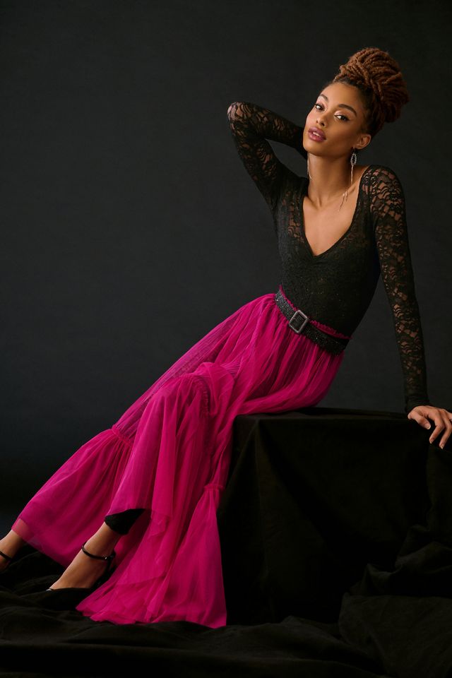 By Anthropologie Lace Catsuit #1