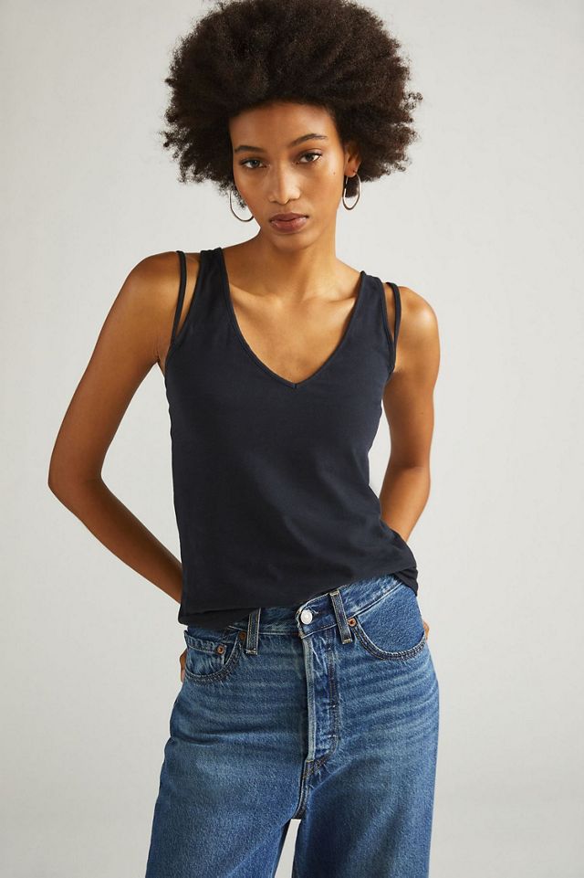 Anthropologie Strappy Deep-V Tank | Anthropologie