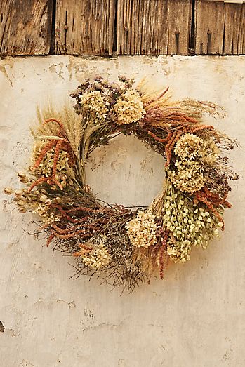 Preserved Hydrangea Garden Wreath