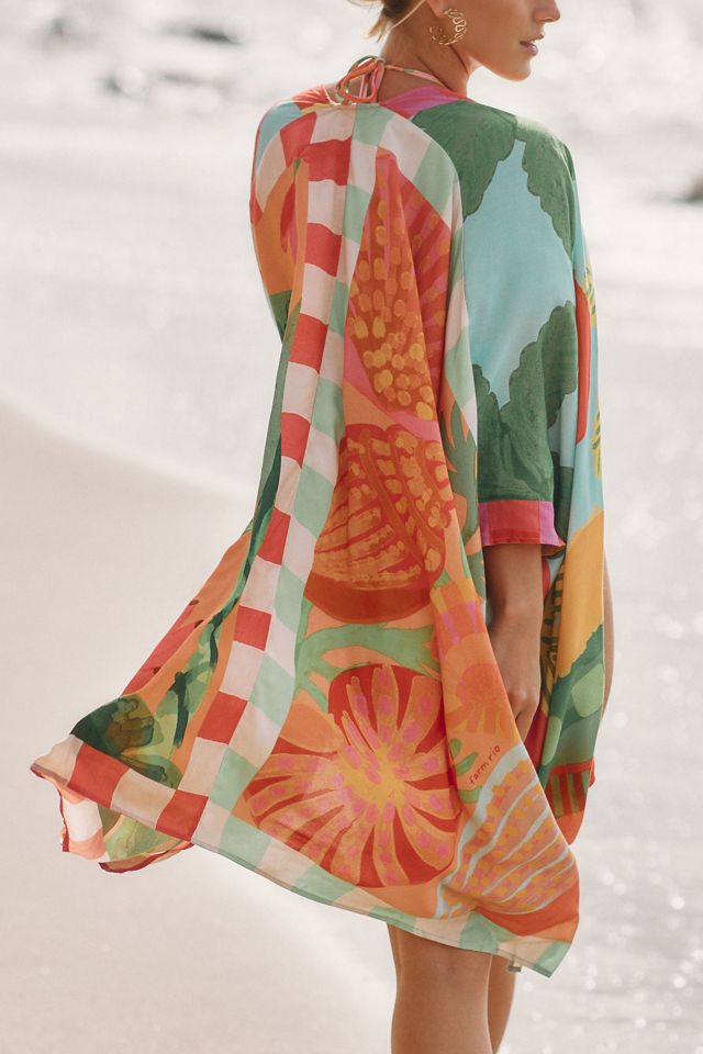 Farm Rio Mixed-Scarves Beach Cover-Up #1