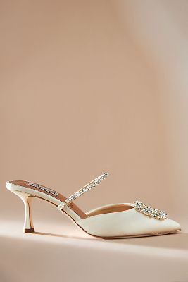 BADGLEY MISCHKA BADGLEY MISCHKA FLUTTER POINTED TOE CRYSTAL HEELS