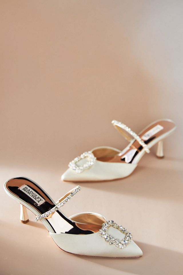 Badgley Mischka Flutter Pointed Toe Crystal Heels #1