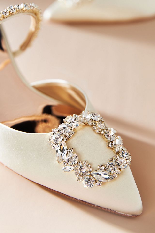 Badgley Mischka Flutter Pointed Toe Crystal Heels #2