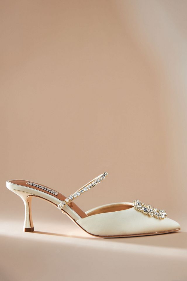 Badgley Mischka Flutter Pointed Toe Crystal Heels | Anthropologie