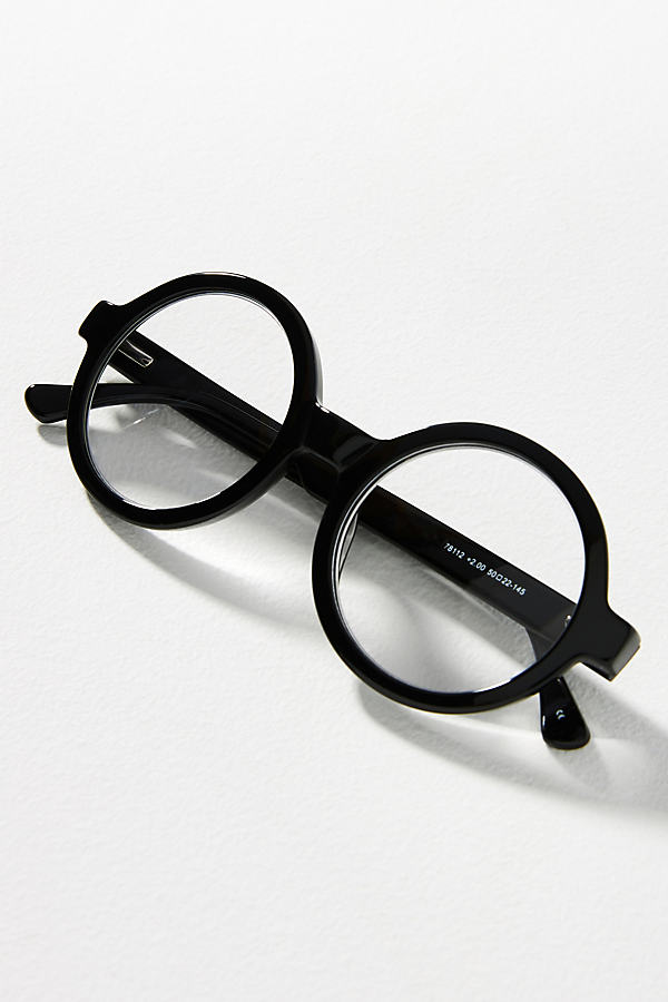 A.j. Morgan Chunky Circle Reading Glasses In Black