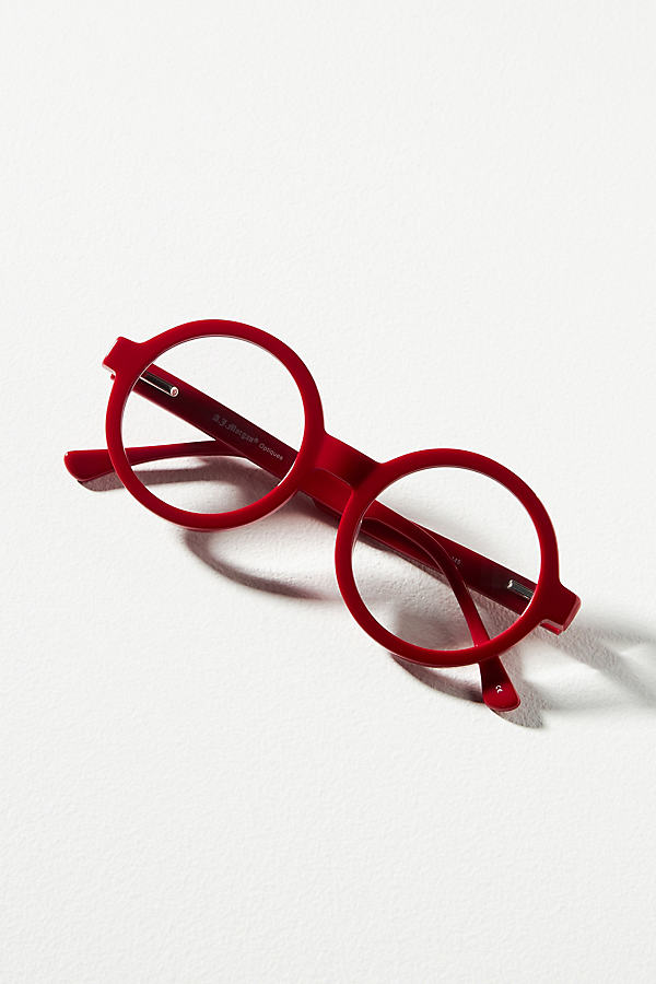 A.j. Morgan Chunky Circle Reading Glasses In Red