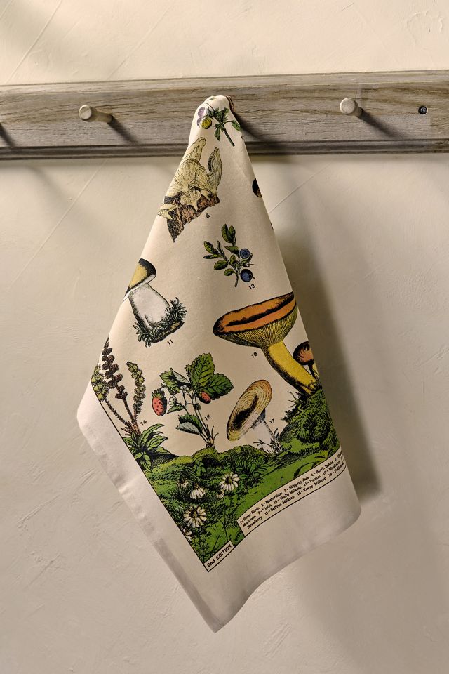 NWT ANTHROPOLOGIE MUSHROOM FUNGI KITCHEN DISH TOWEL OR WALL