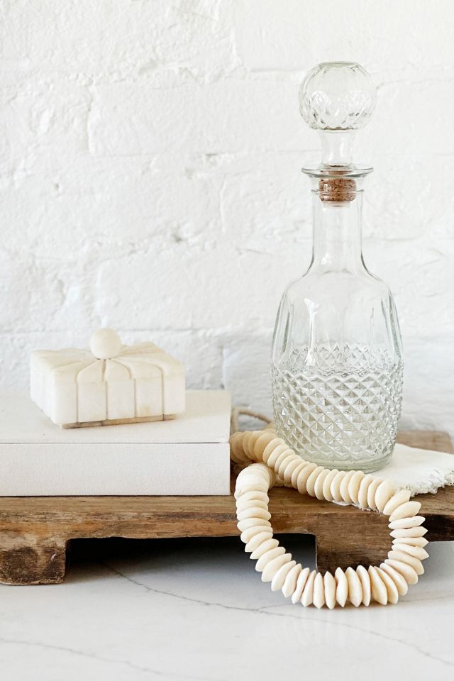 Old Flame Candle Co. Vintage Clear Mid Mod Decanter Anthropologie