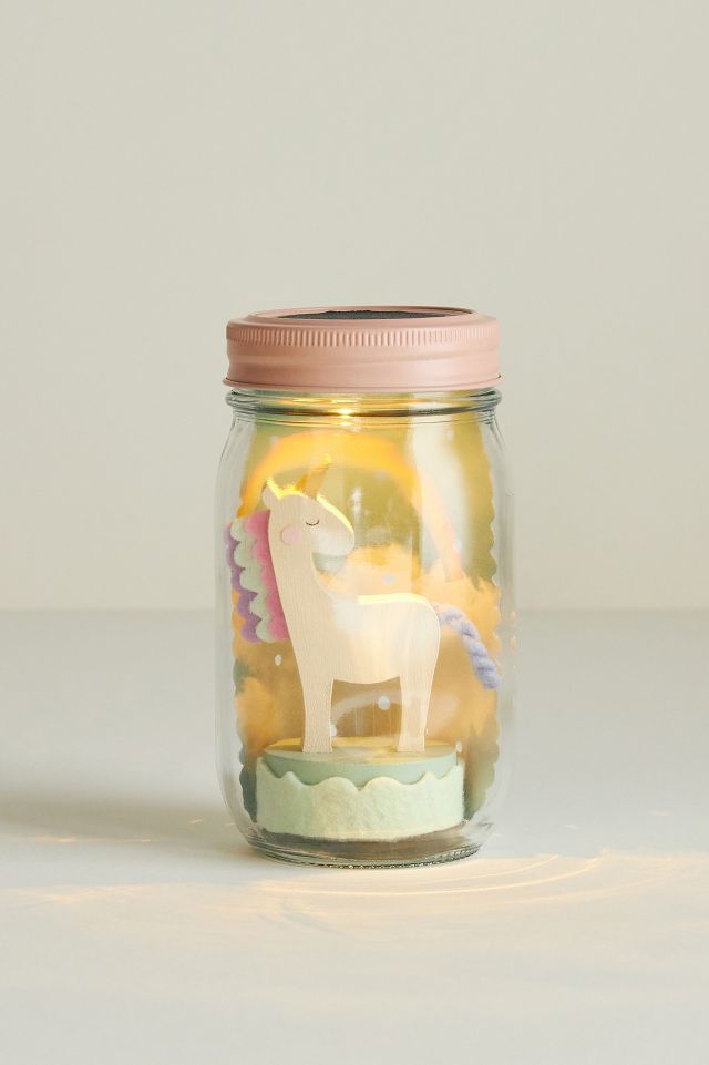 Unicorn Mason Jar Solar Nightlight #1