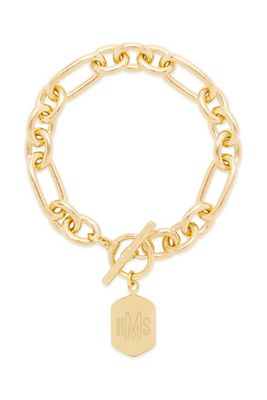 Brook & York Custom Monogram Toggle Bracelet