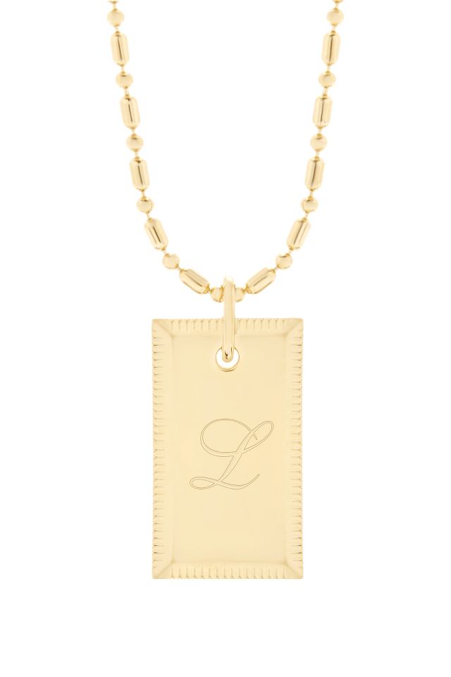 Anthropologie + Monogram Tag Pendant Necklace