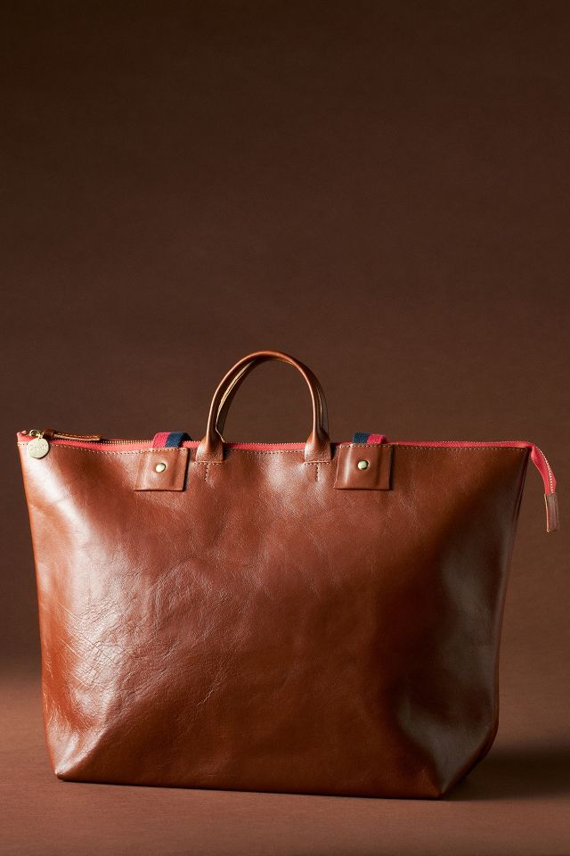 Clare V. Leather Tote Bag - Brown Totes, Handbags - W2437165