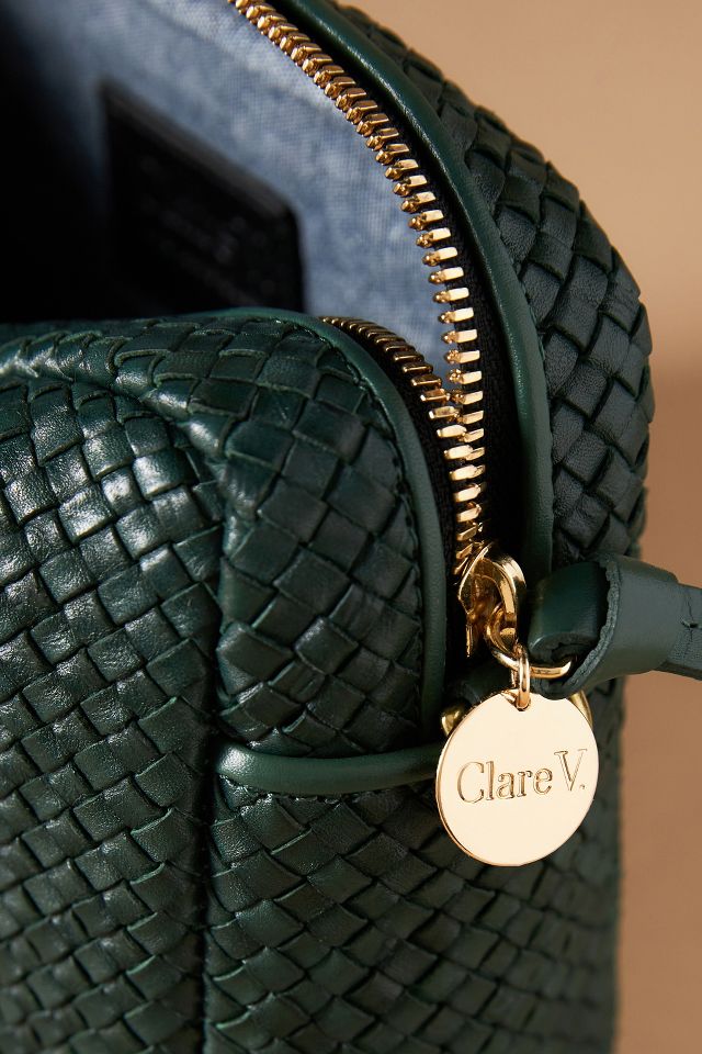 Clare V Midi Sac - Loden Green Croc